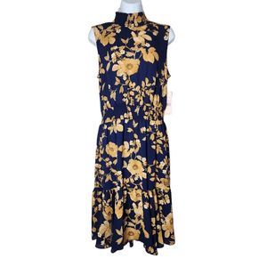 Nanette Lepore Mock Neck Flounce Hem Dress size 10 NWT